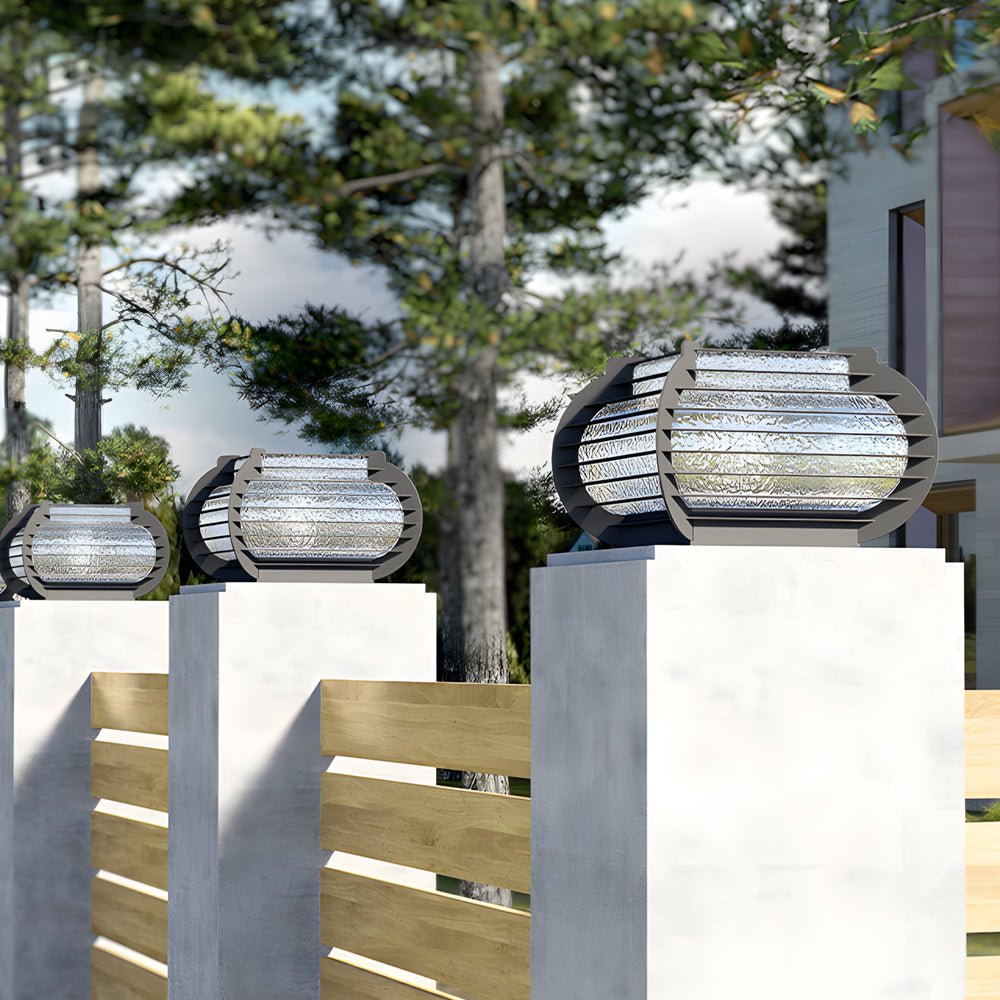 THORNBURY BLACK WOVEN SOLAR POST LIGHTING