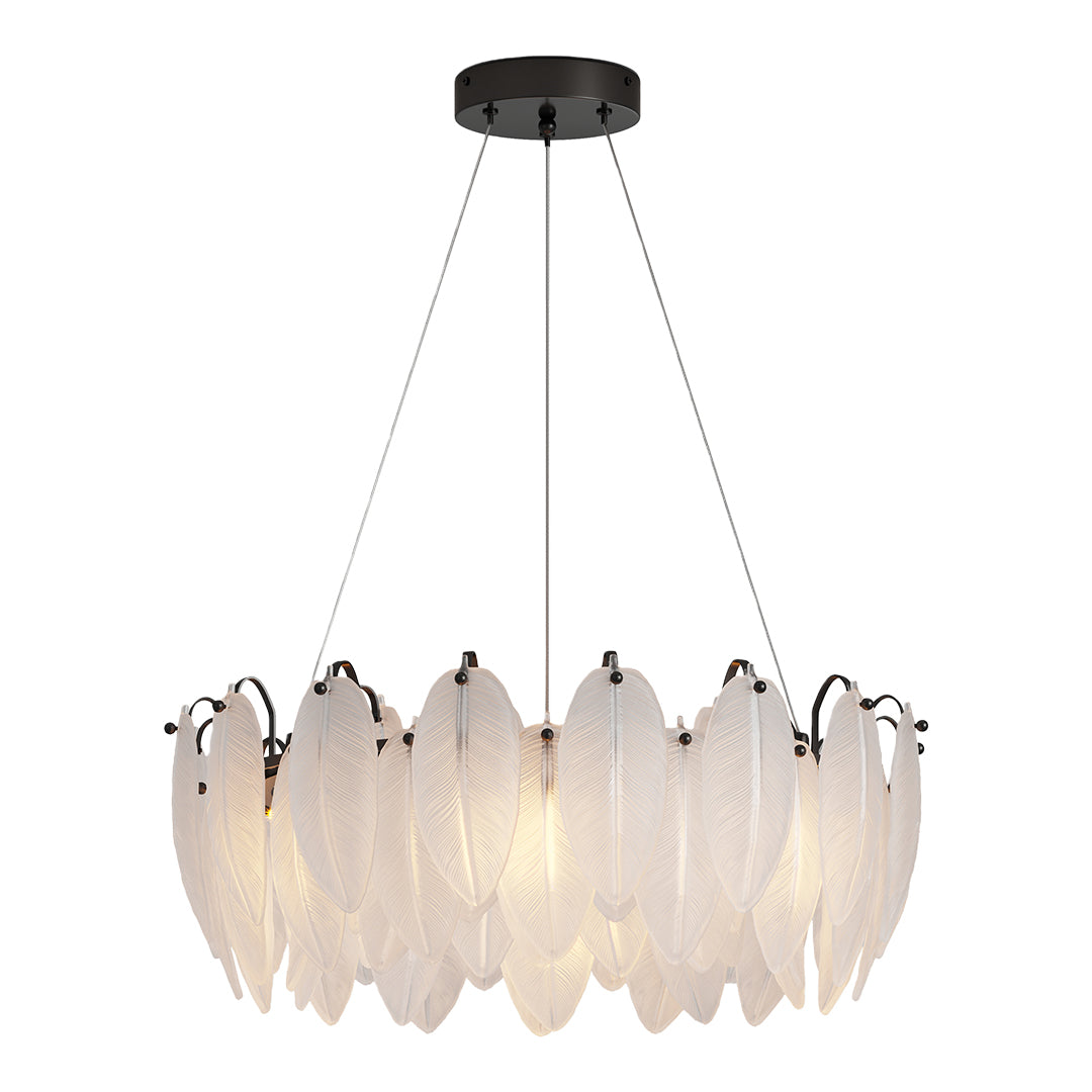 FELICITY FEATHERED GLASS CEILING LANTERN