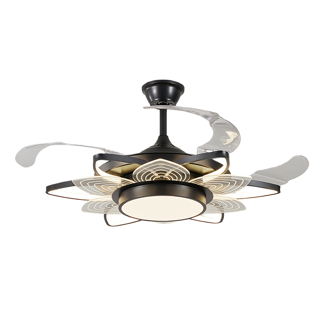 WINCHESTER BLACK IRON CEILING FAN WITH INTEGRATED LIGHTING