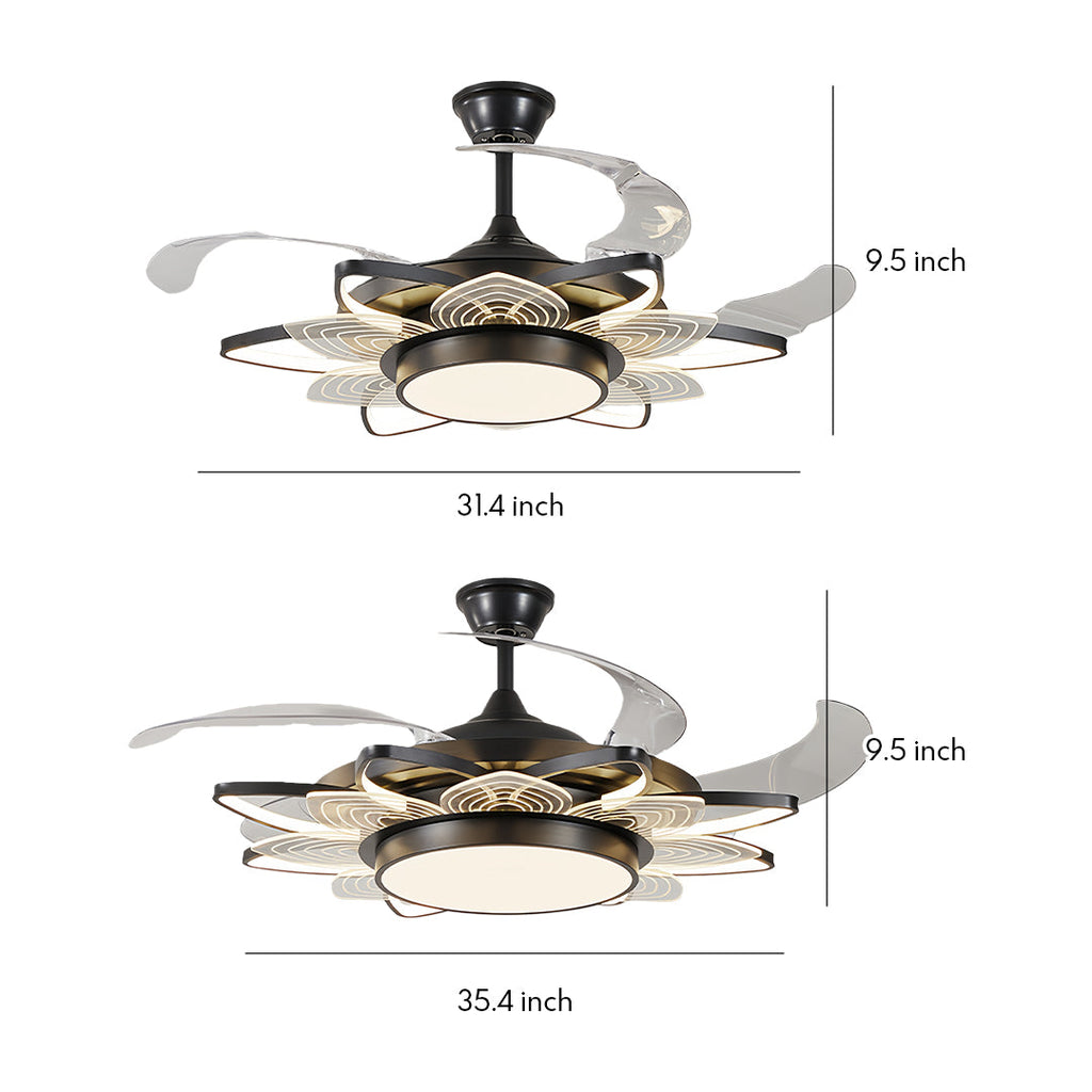 WINCHESTER BLACK IRON CEILING FAN WITH INTEGRATED LIGHTING