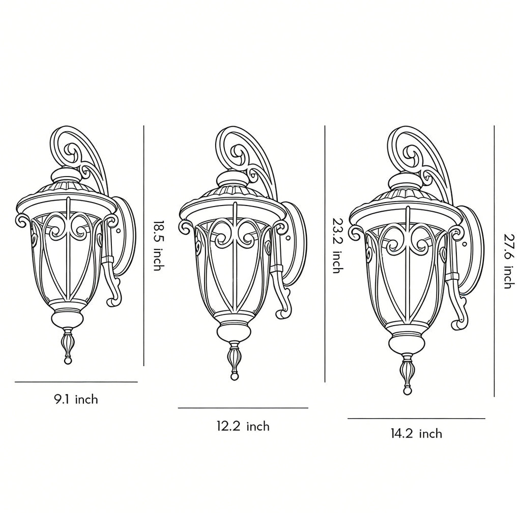 RAVENHALL BLACK GLASS OUTDOOR WALL LANTERN