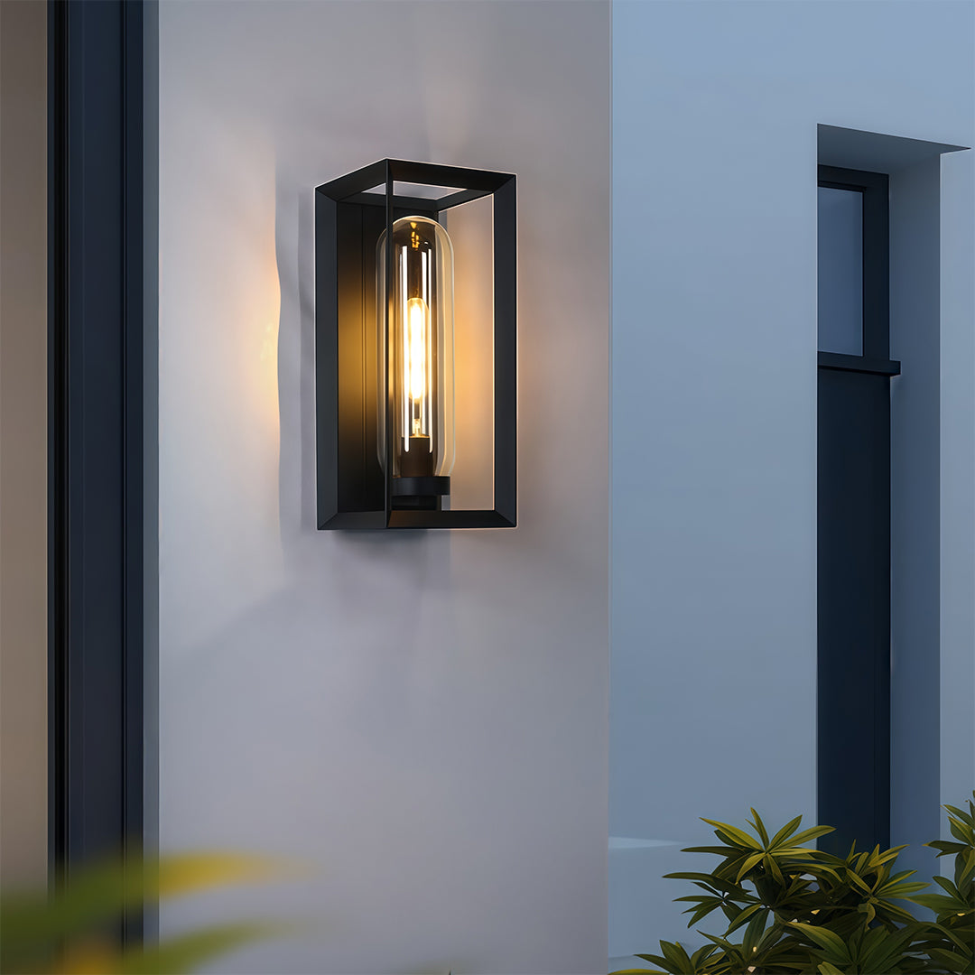 RAVENSWORTH SQUARE OUTDOOR WALL LIGHTING, MODERN WATER-RESISTANT DESIGN