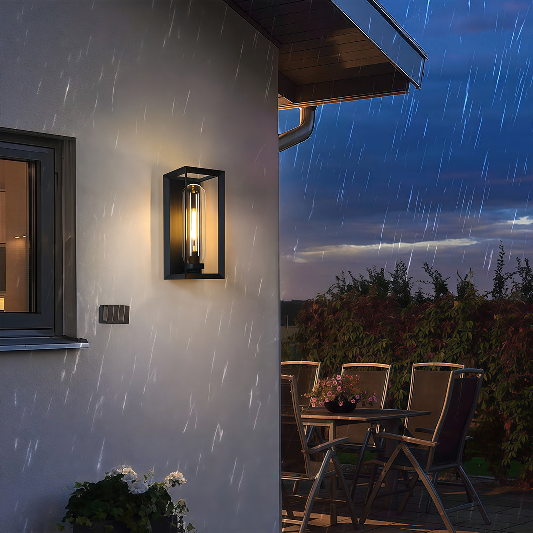 RAVENSWORTH SQUARE OUTDOOR WALL LIGHTING, MODERN WATER-RESISTANT DESIGN