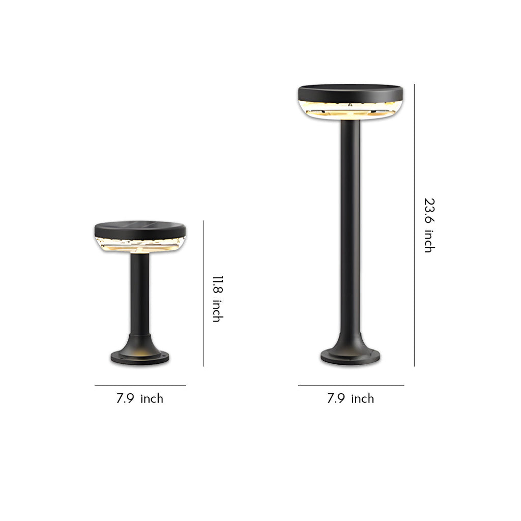 BRAMBLESTONE SOLAR PIER LIGHTING WITH WATERPROOF FINISH IN ONYX BLACK