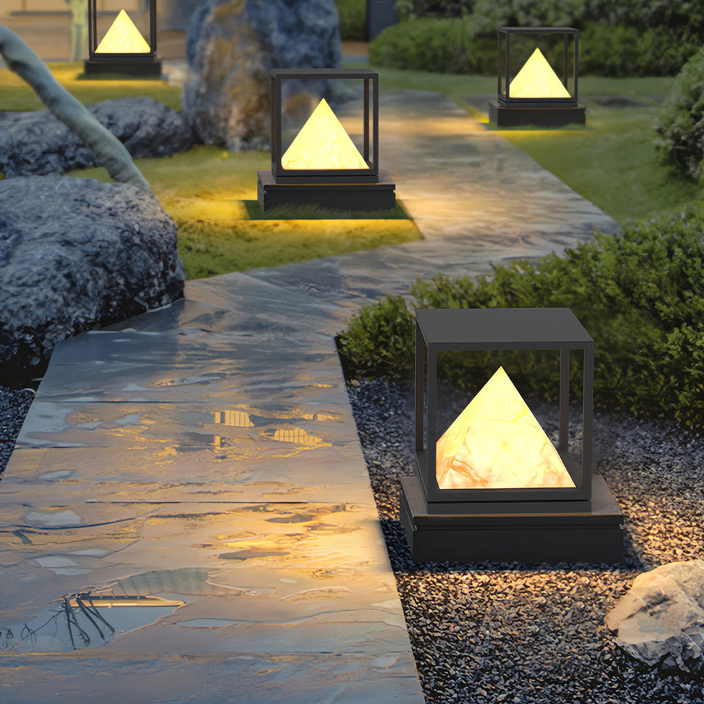 WINDSOR MARBLE COLUMN OUTDOOR ILLUMINATOR
