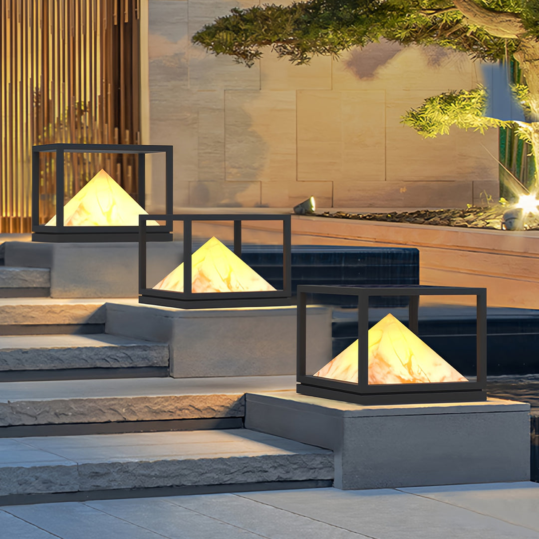 WINDSOR MARBLE COLUMN OUTDOOR ILLUMINATOR