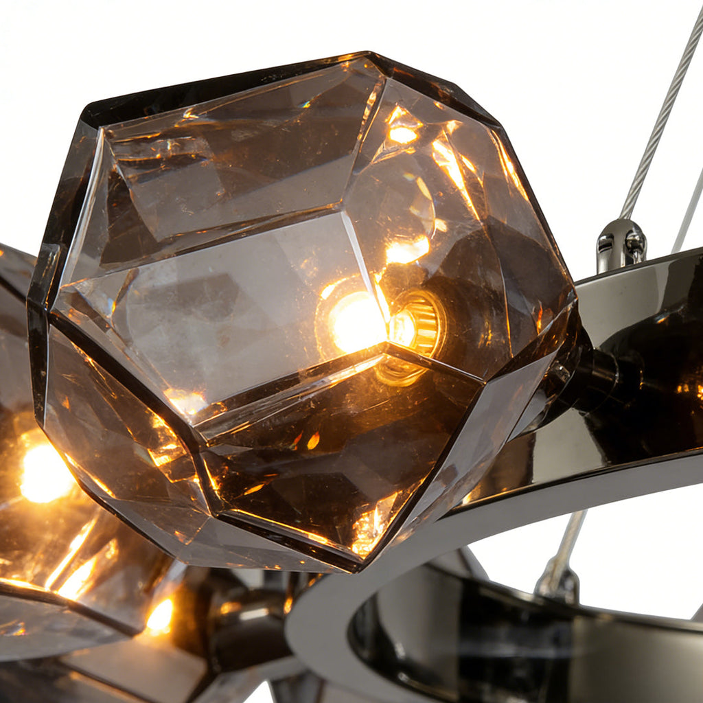 RAVENWOOD GEOMETRIC GLASS CEILING CHANDELIER