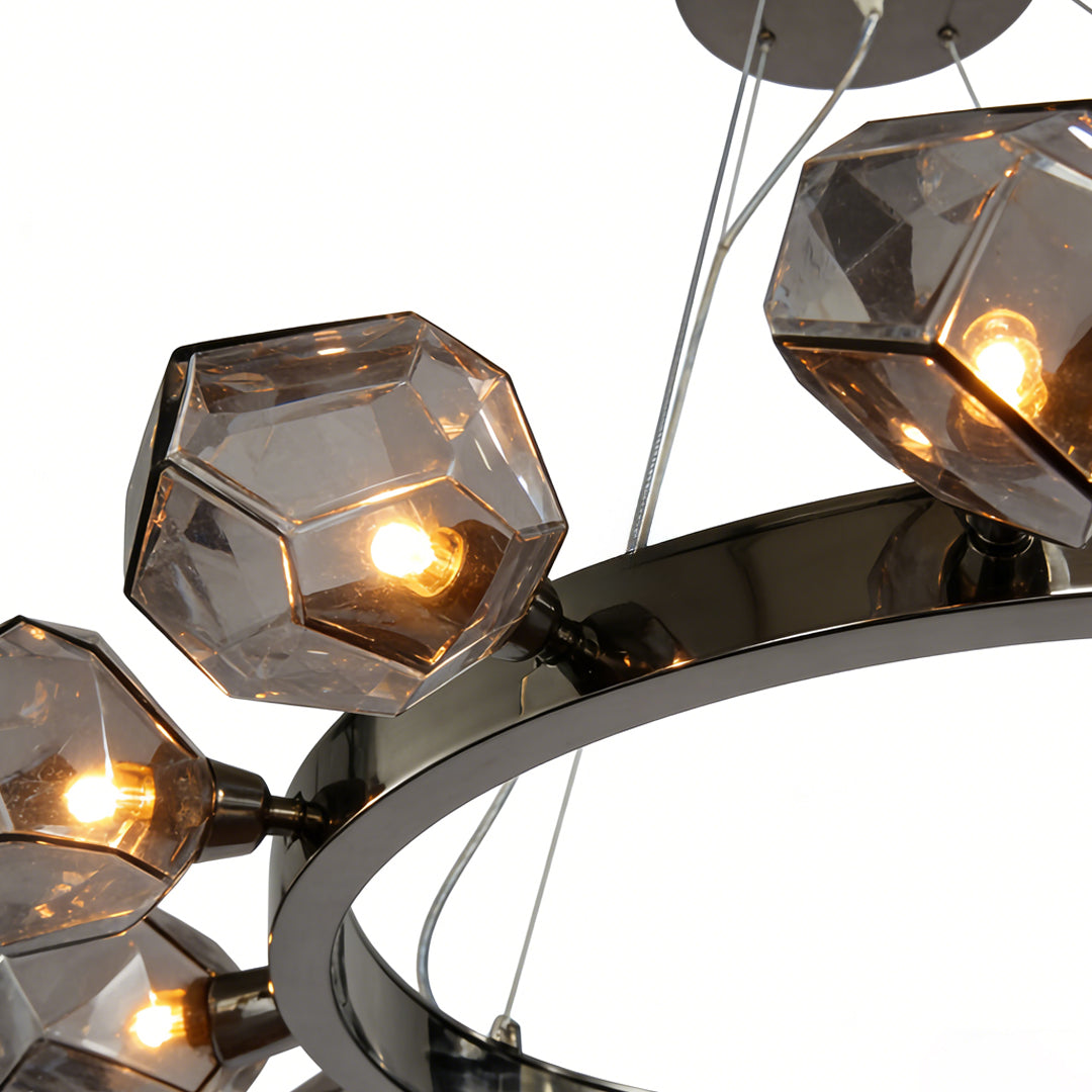 RAVENWOOD GEOMETRIC GLASS CEILING CHANDELIER