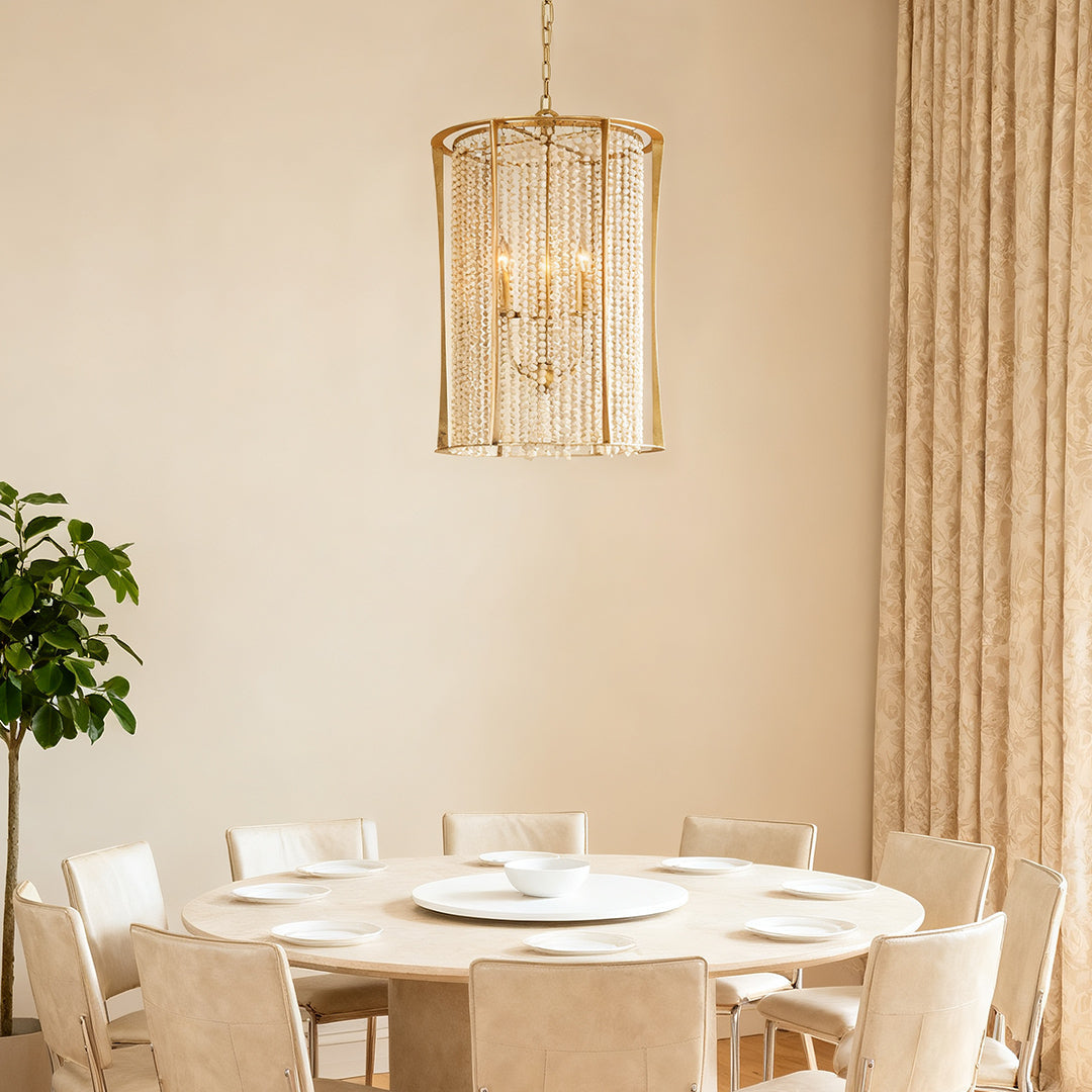 WINTHROP WOODEN BEAD CEILING LANTERN