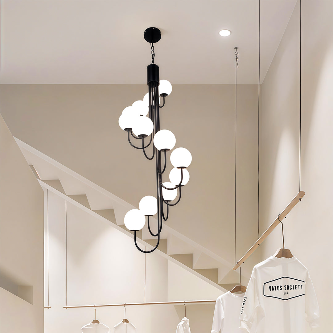 WINDSOR SPIRAL ORB CEILING LUMINAIRE