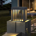 RAVENSDALE SOLAR-POWERED PILLAR LANTERN WITH SQUARE MOUNT