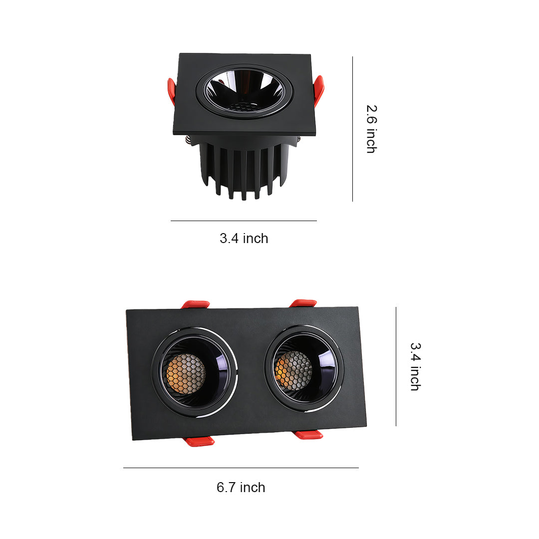 ALDERSON SQUARE LED RECESS LIGHT WITH EYE-SAFE TECHNOLOGY