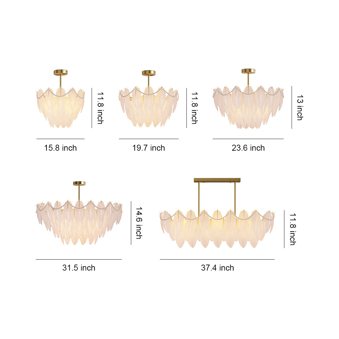 WINTHORPE PLUMAGE COPPER CEILING LUMINAIRE