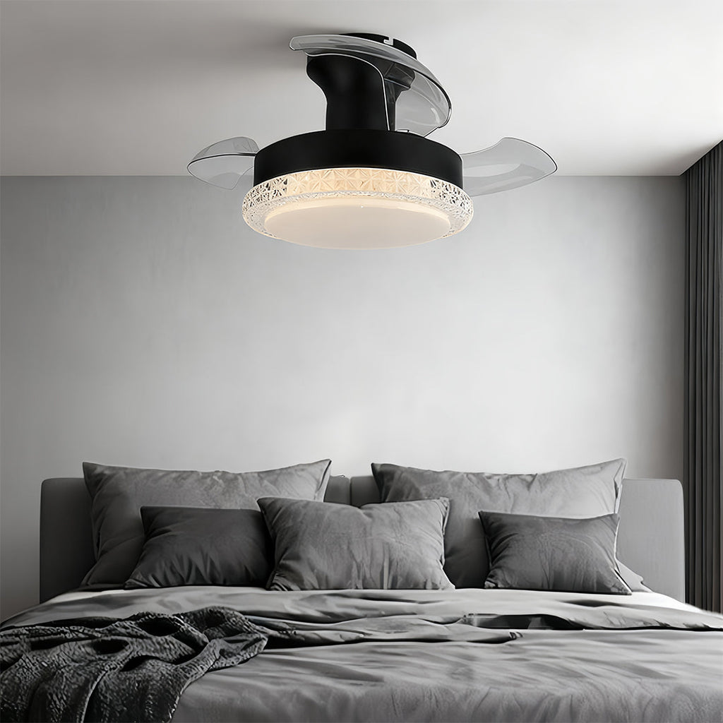 WINTERBOURNE TRIO BLADES FLUSH-MOUNTED CEILING LIGHT FAN