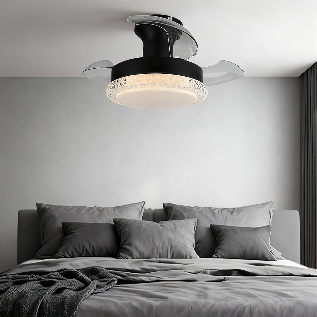 WINTERBOURNE TRIO BLADES FLUSH-MOUNTED CEILING LIGHT FAN