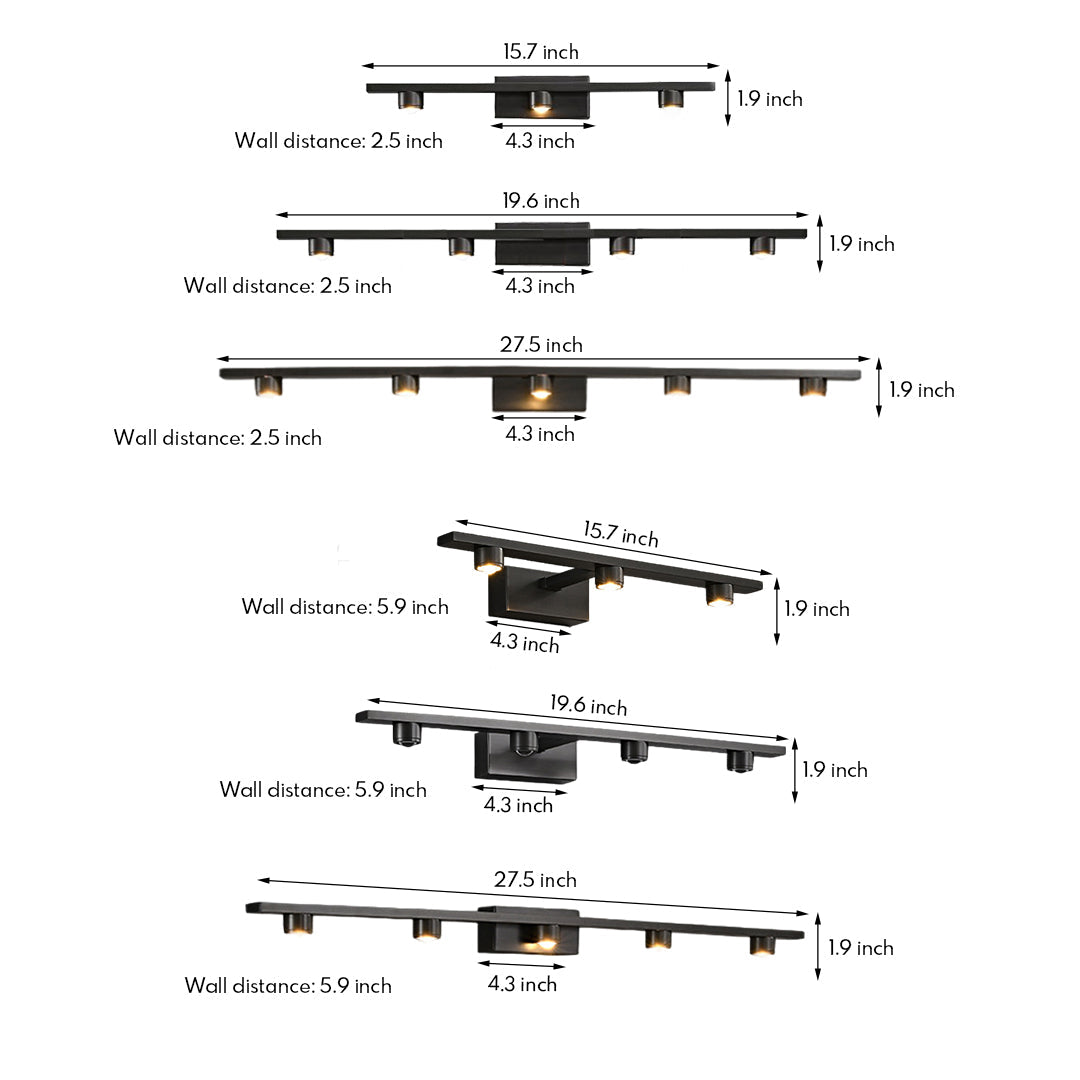 RAVENHALL MODERN BATHROOM LED MIRROR LUMINAIRE