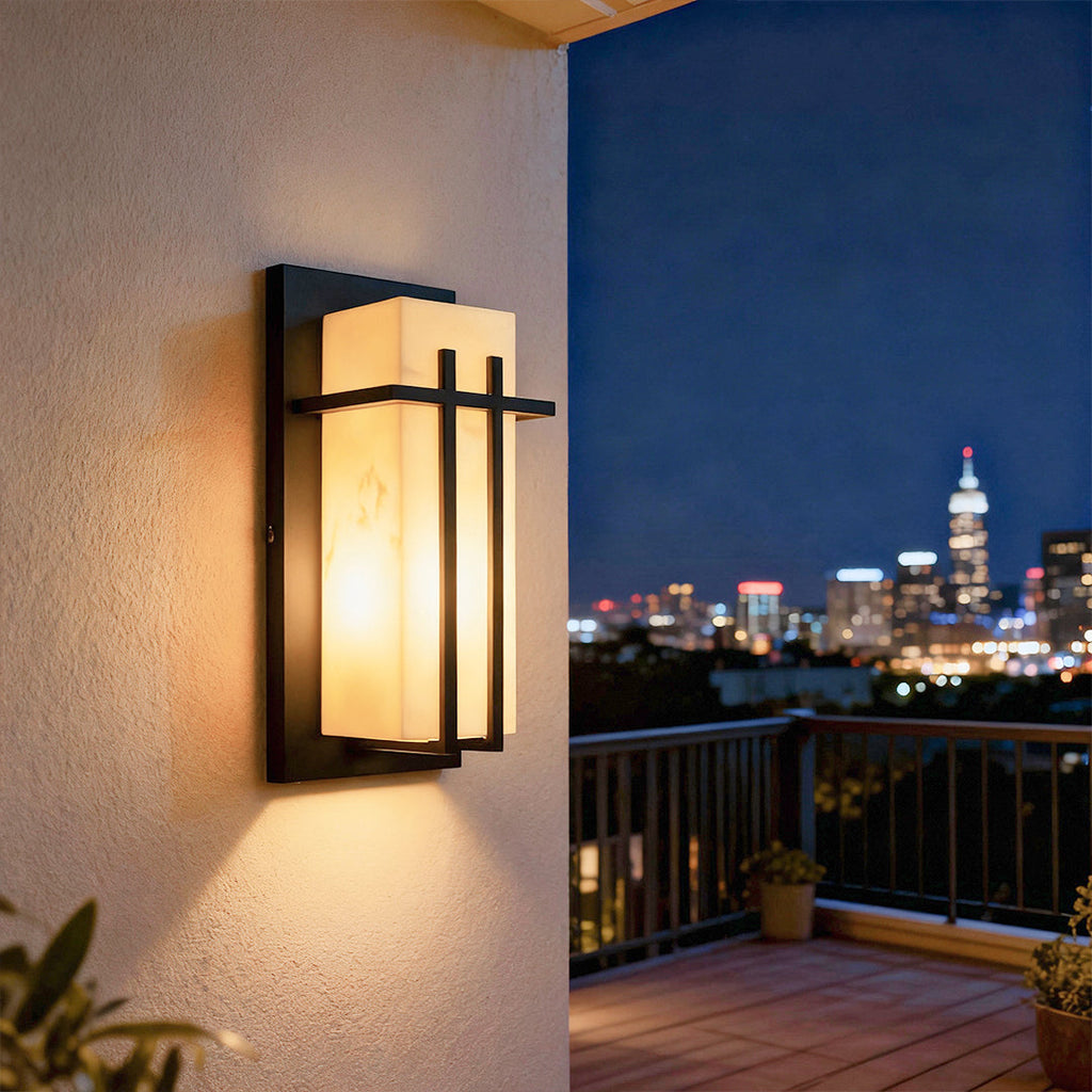 RAVENHURST OUTDOOR MARBLE-STYLE WALL SCONCE