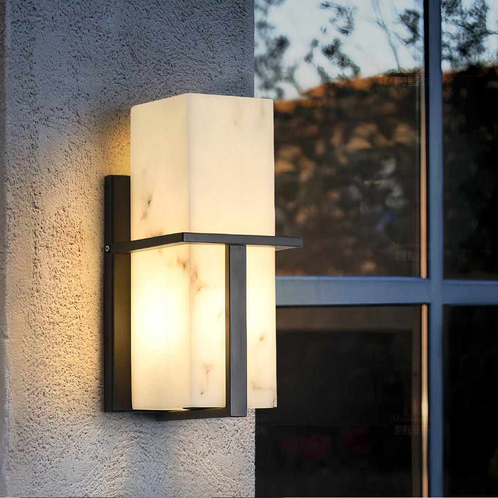RAVENHURST OUTDOOR MARBLE-STYLE WALL SCONCE
