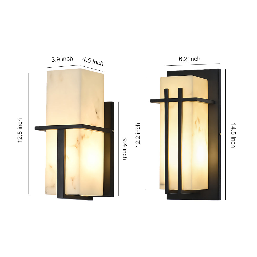 RAVENHURST OUTDOOR MARBLE-STYLE WALL SCONCE