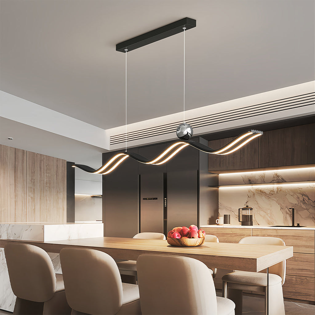 WHITBY WAVE MODERN PENDANT LIGHT