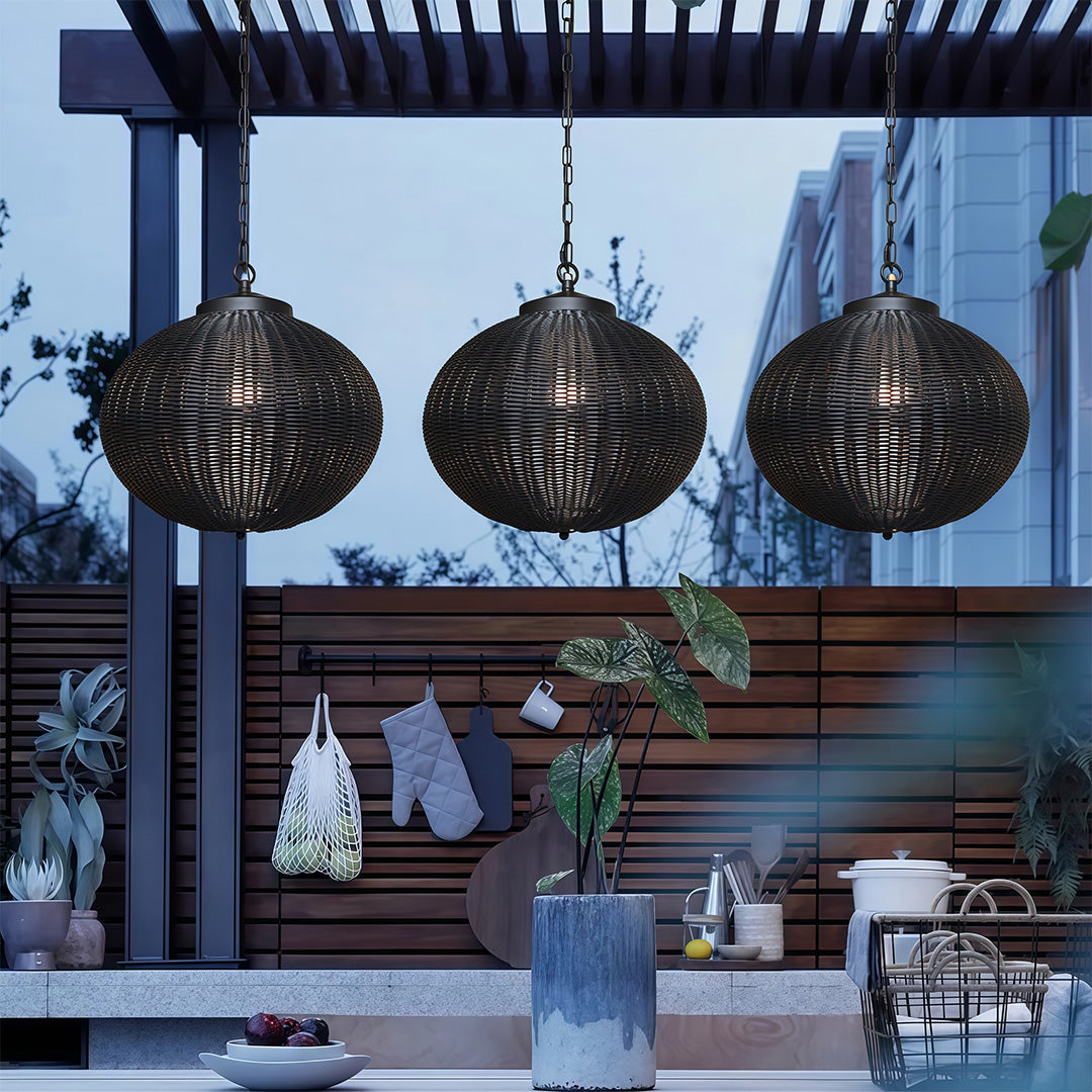 RAVENSCROFT HANDWOVEN OUTDOOR CEILING LANTERN