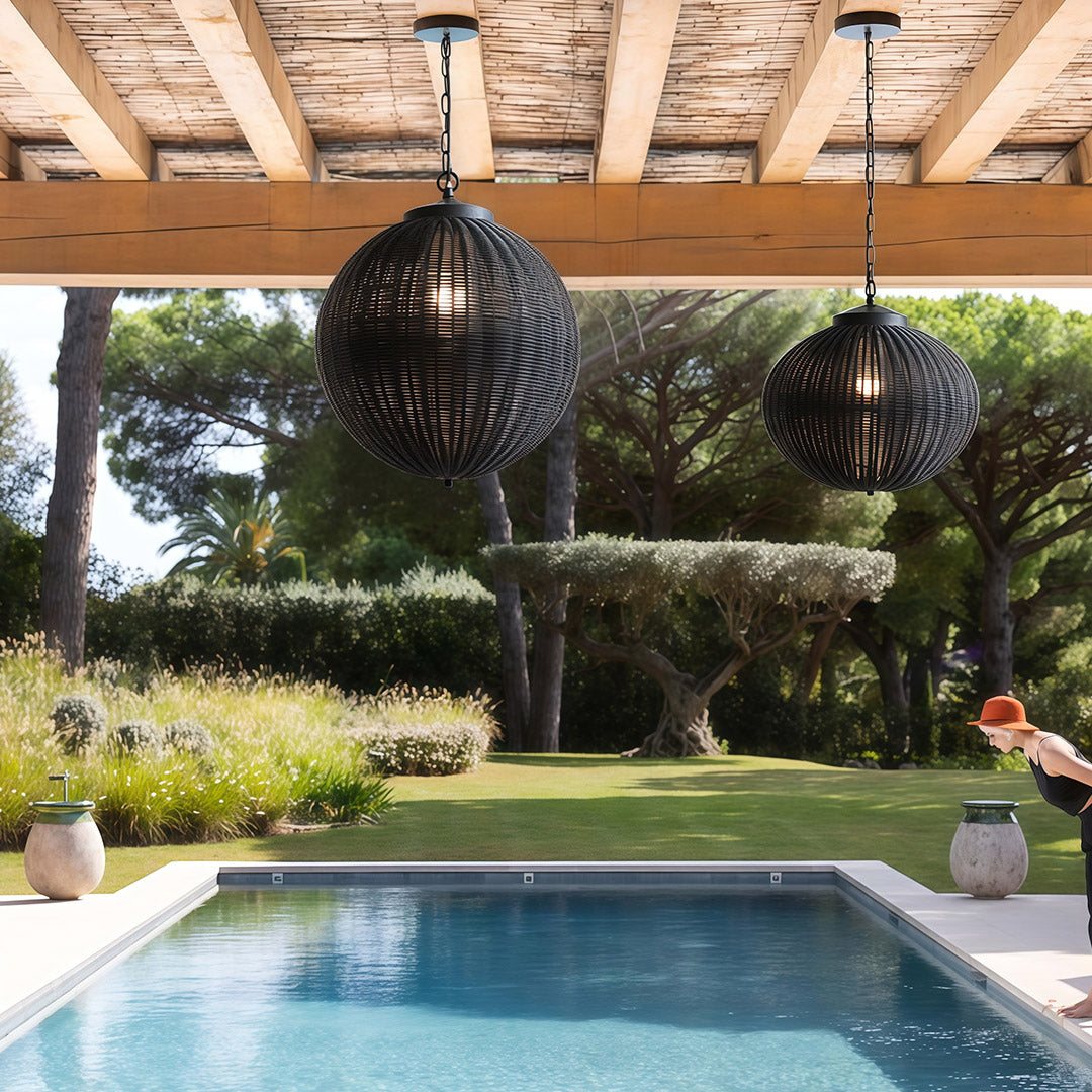 RAVENSCROFT HANDWOVEN OUTDOOR CEILING LANTERN