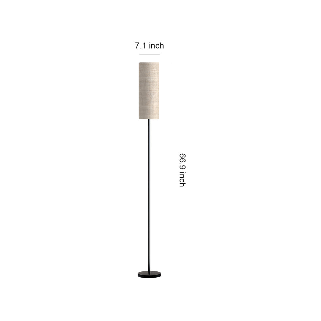 RAVENHALL IRON POST LAMP WITH LINEN SHADE