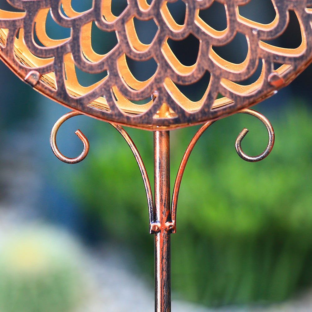 WINDSOR SOLAR-FILLED DRUM LANTERN, METAL OUTDOOR GARDEN ILLUMINATOR
