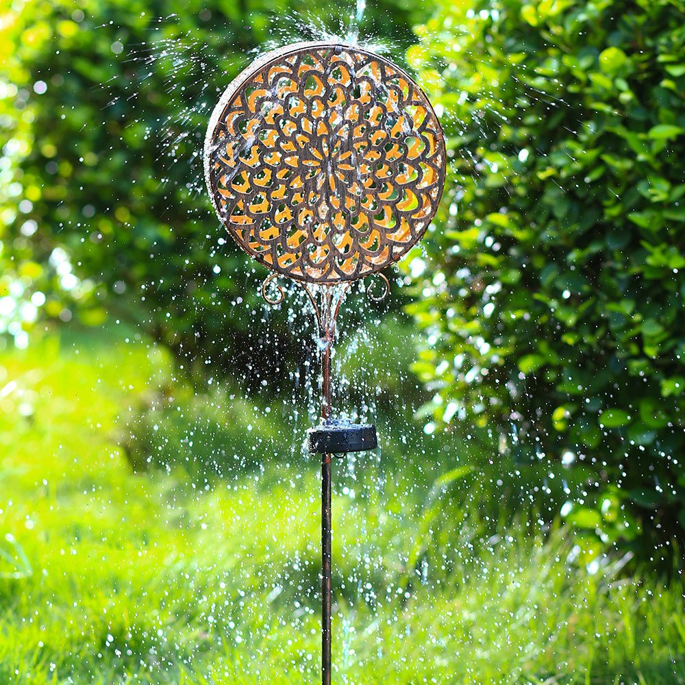WINDSOR SOLAR-FILLED DRUM LANTERN, METAL OUTDOOR GARDEN ILLUMINATOR