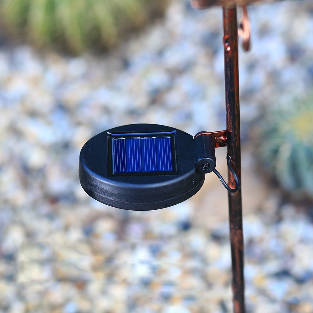 WINDSOR SOLAR-FILLED DRUM LANTERN, METAL OUTDOOR GARDEN ILLUMINATOR