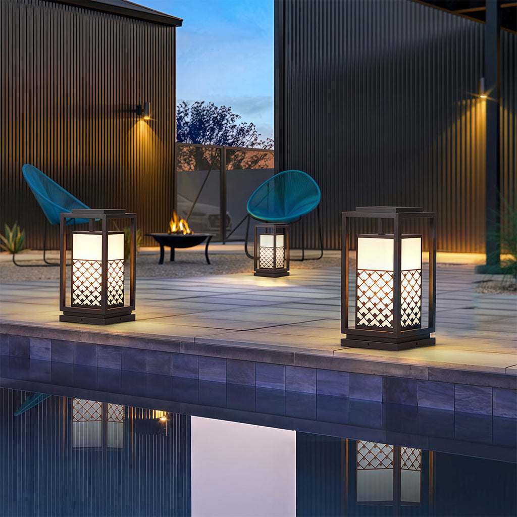 WILLOUGHBY AQUA-RESISTANT PATHWAY LANTERN"  
2. "CAVENDISH DURABLE GARDEN BEACON"  
3. "MONTCLAIR WEATHERPROOF OUTDOOR LIGHTING POST"  
4. "TAVISTOCK RAIN-SHIELD LANDSCAPE ILLUMINATOR"  
5. "PENROSE ELEMENTAL GROUND LIGHT"  
6. "HEATHFIELD STURDY EXTERIOR