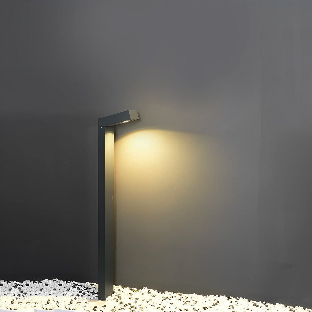RAVENHURST MODERN BOLLARD LANTERN, BLACK ANODIZED ALUMINUM OUTDOOR LIGHTING