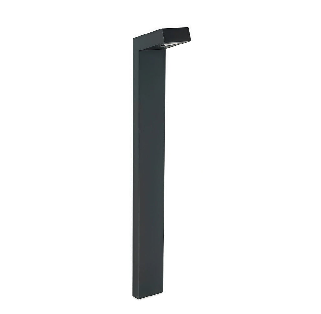 RAVENHURST MODERN BOLLARD LANTERN, BLACK ANODIZED ALUMINUM OUTDOOR LIGHTING