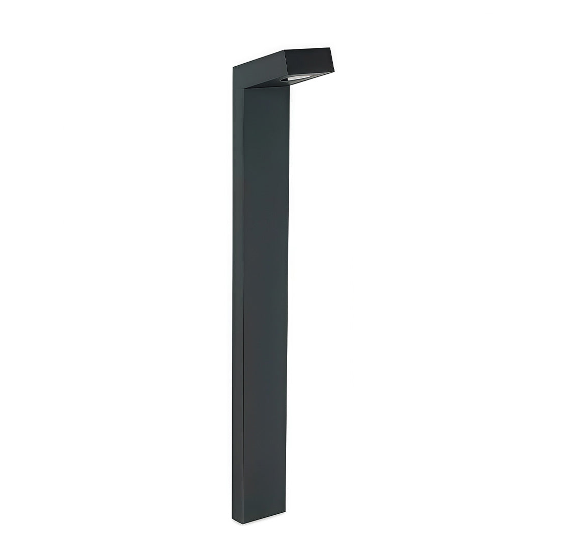 RAVENHURST MODERN BOLLARD LANTERN, BLACK ANODIZED ALUMINUM OUTDOOR LIGHTING