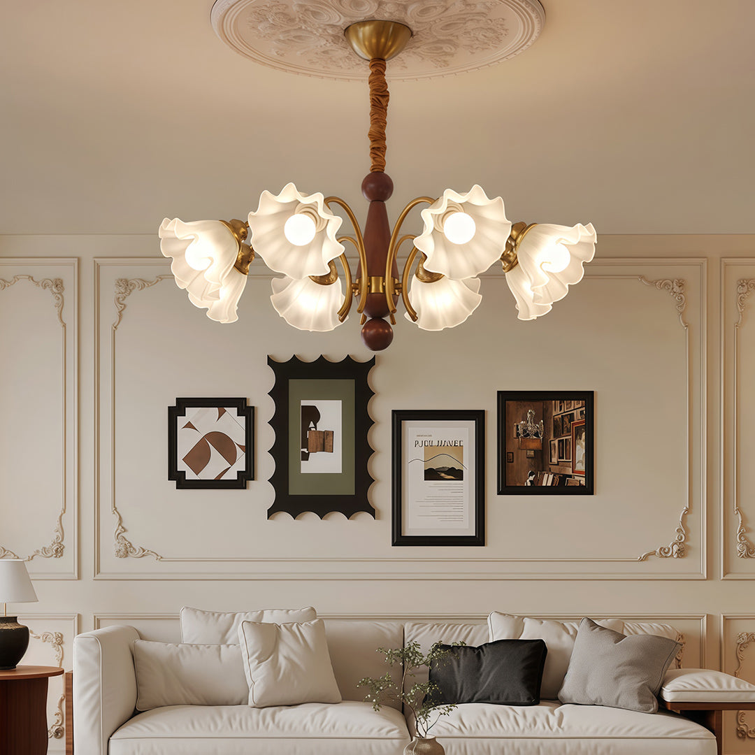 WINTERBOURNE FLORAL GLASS CEILING LANTERN