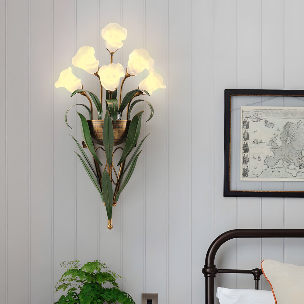 WINTHROP FLORAL EMBELLISHED WALL LANTERN