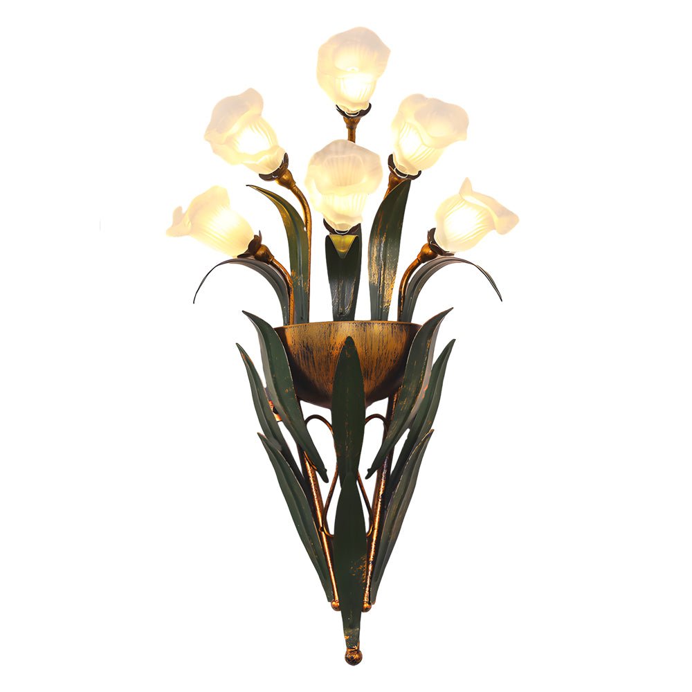 WINTHROP FLORAL EMBELLISHED WALL LANTERN