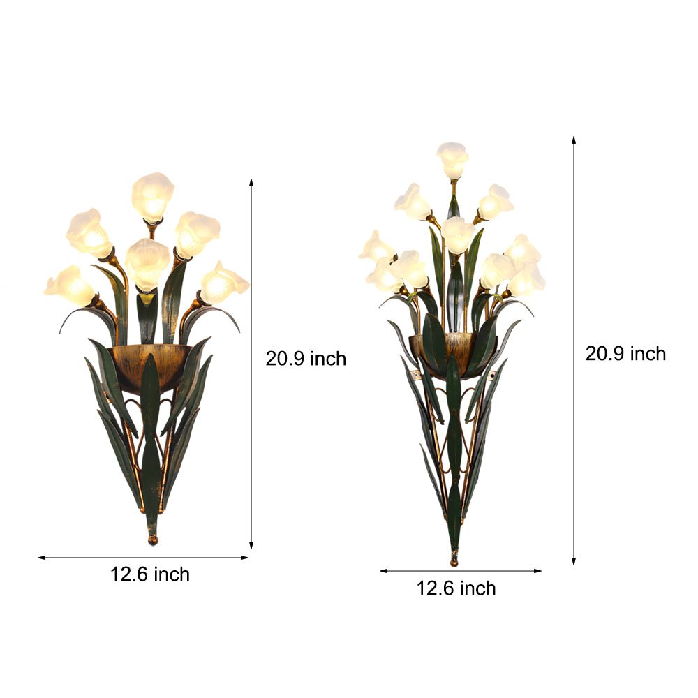 WINTHROP FLORAL EMBELLISHED WALL LANTERN