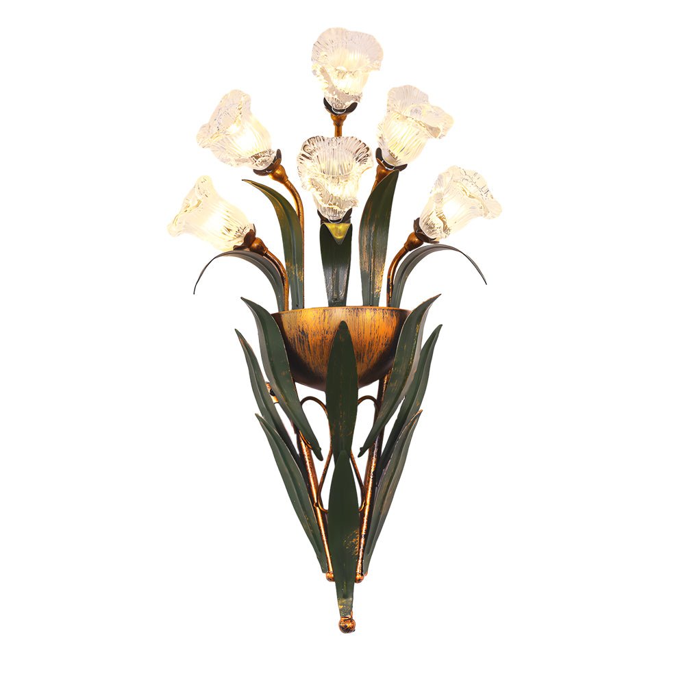 WINTHROP FLORAL EMBELLISHED WALL LANTERN