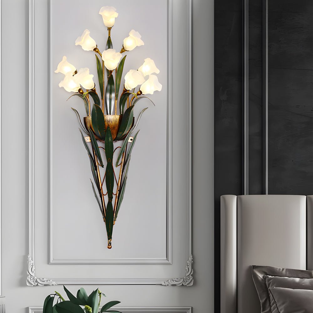 WINTHROP FLORAL EMBELLISHED WALL LANTERN