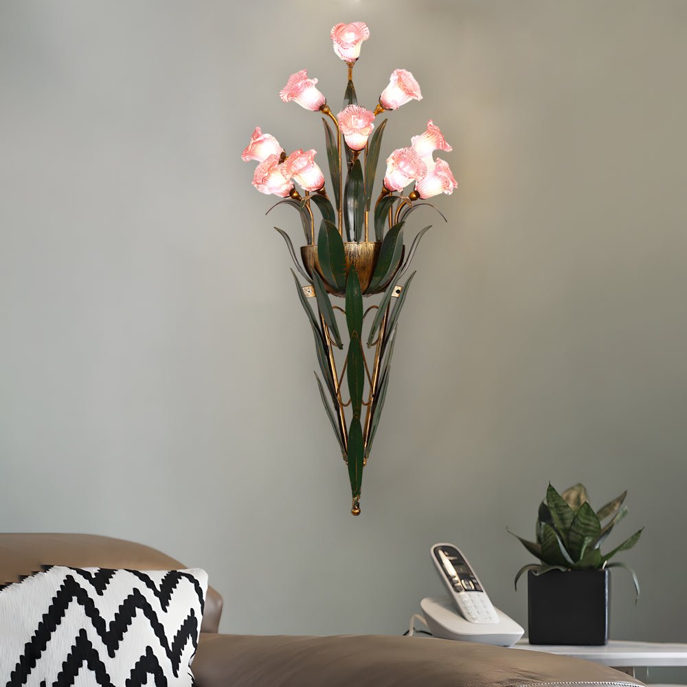 WINTHROP FLORAL EMBELLISHED WALL LANTERN