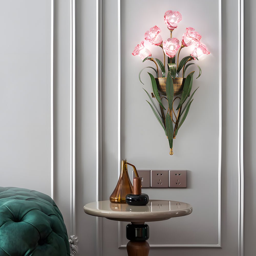 WINTHROP FLORAL EMBELLISHED WALL LANTERN