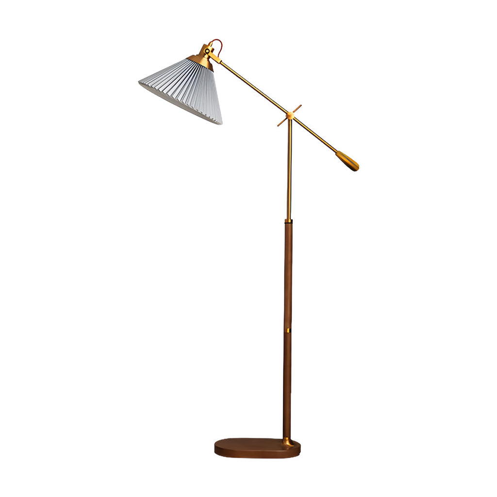 CHARLESTON SWING ARM READING LAMP, ADJUSTABLE FLOOR LIGHT WITH RETRO DESIGN