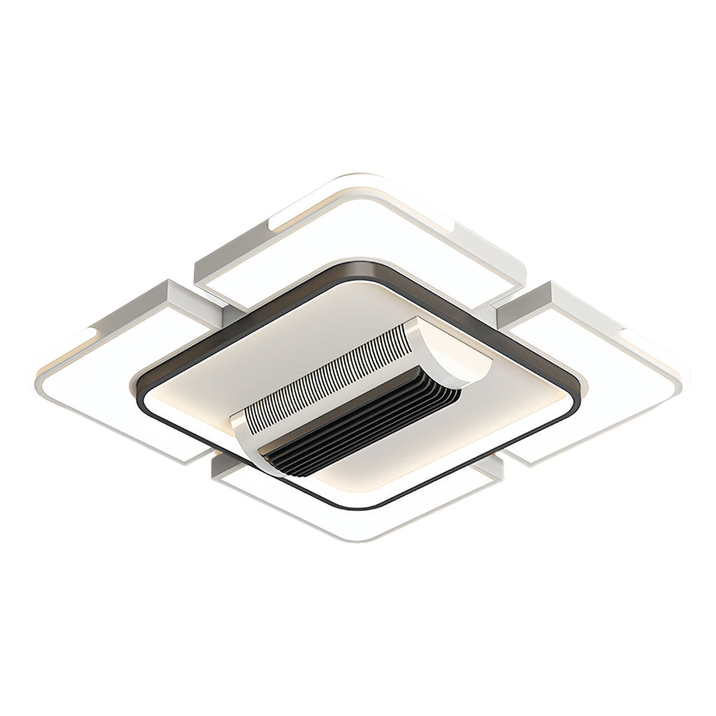 1. **WINSLOW AURORA AIRFLOW LAMP**  
   A modern bladeless ceiling fan featuring a full spectrum LED light, designed for optimal airflow and illumination.

2. **CAVENDISH LUMINAIRE CEILING FAN**  
   A sophisticated bladeless fan with integrated LED light