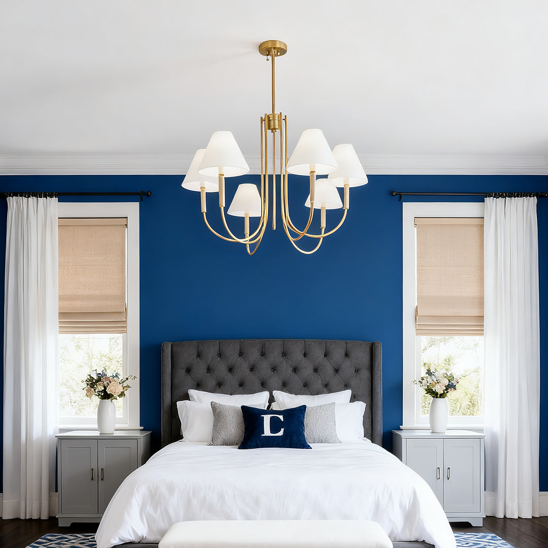 ALDERSON GOLDEN FABRIC DRAPED CEILING LUMINAIRE