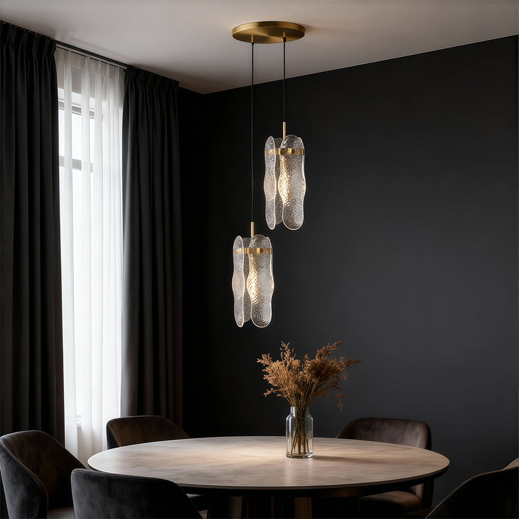 WINDSOR GLEAM ADJUSTABLE BRASS PENDANT LIGHT