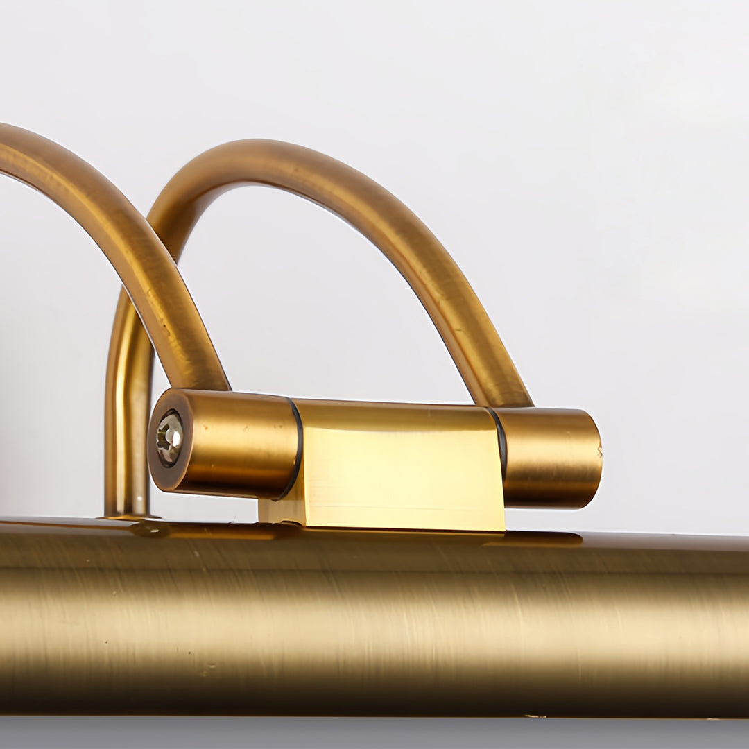 WINDSOR GLOW RETRO BRASS BATHROOM SCONCE WITH ACRYLIC SHADE