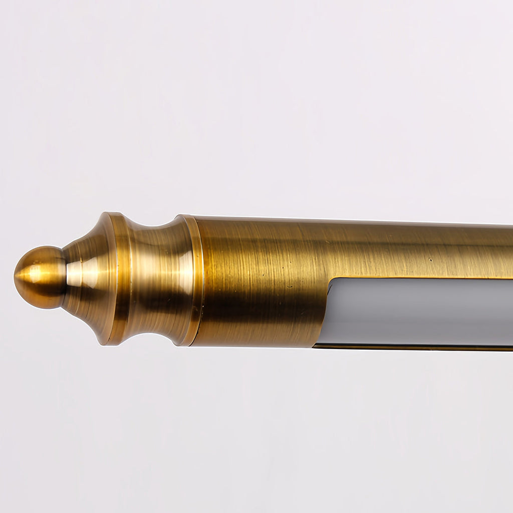 WINDSOR GLOW RETRO BRASS BATHROOM SCONCE WITH ACRYLIC SHADE