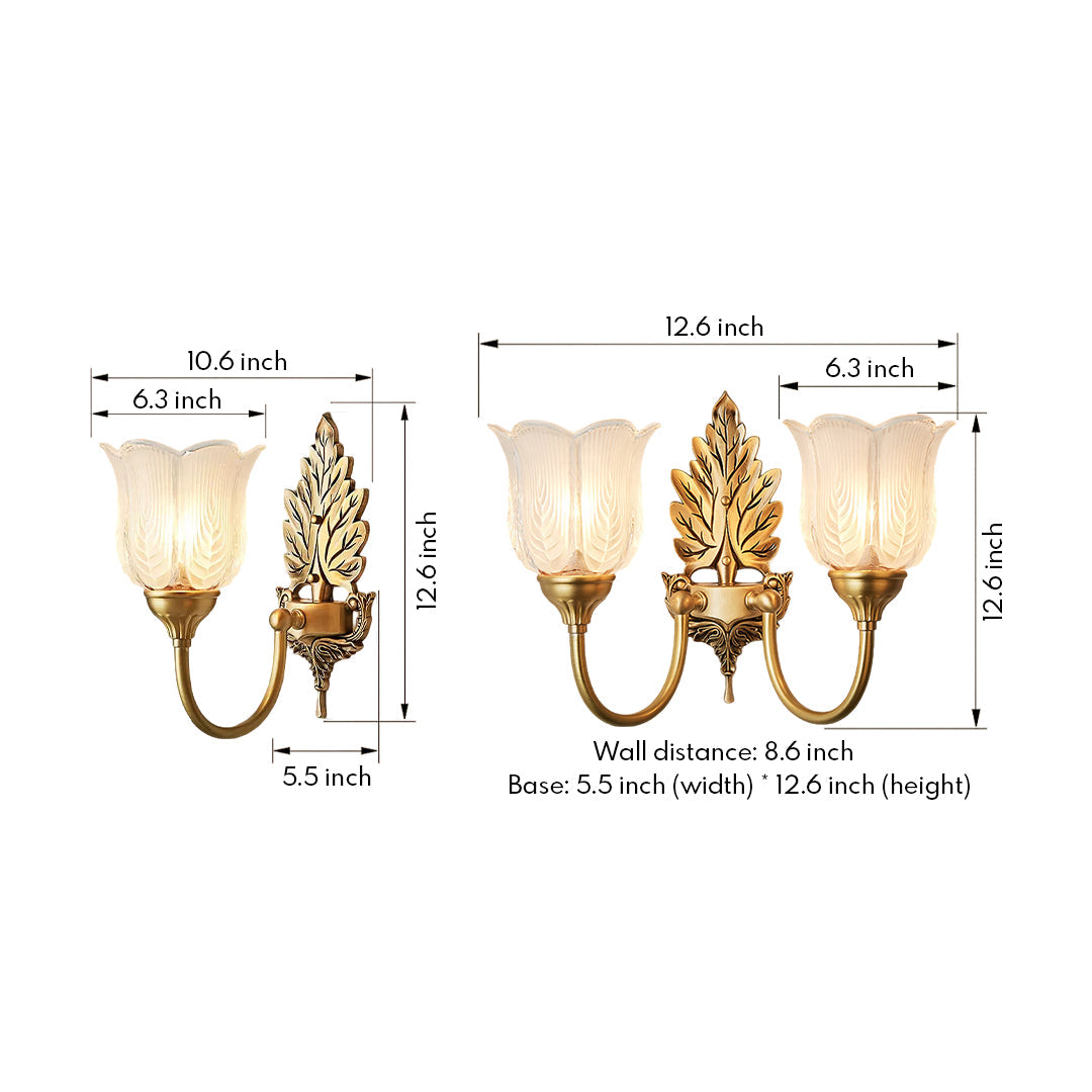 WINDSOR BLOOM BRASS BUD WALL SCONCE