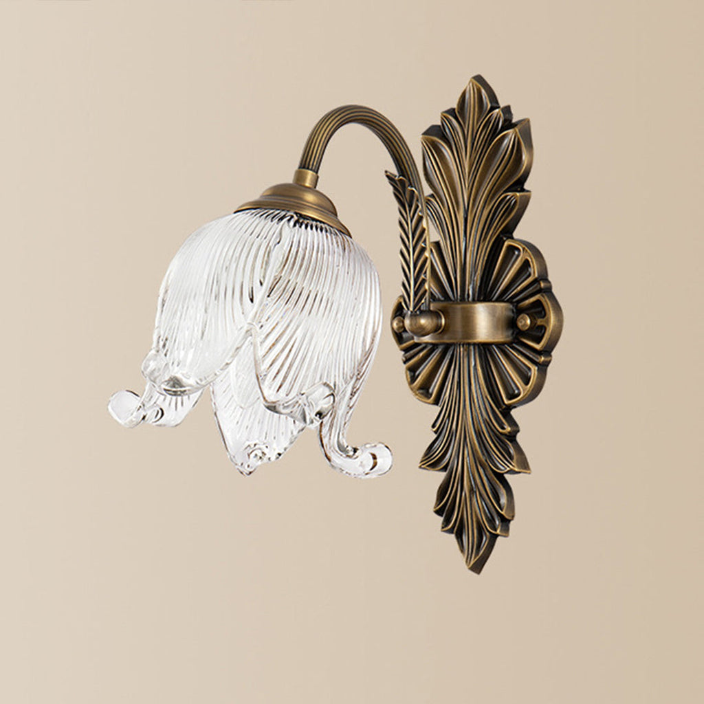 WINTHROP BRASS ILLUMINATION SCONCE WITH CRYSTAL GLOBE
